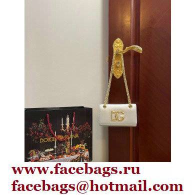 Dolce & Gabbana Calfskin 3.5 Chain phone bag Silver